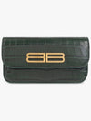 Gossip BB Logo Crocodile Chain Shoulder Bag Green - BALENCIAGA - BALAAN 1