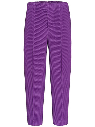 Pleats Bottoms Straight Pants Purple - ISSEY MIYAKE - BALAAN 2