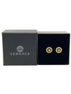 Enamel Medusa Stud Earrings Black Gold - VERSACE - BALAAN 4