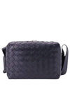 Intrecciato Weaving Leather Cross Bag Navy - BOTTEGA VENETA - BALAAN 2