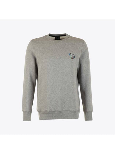 Zebra Printing Regular Fit Sweatshirt Grey - PAUL SMITH - BALAAN 1