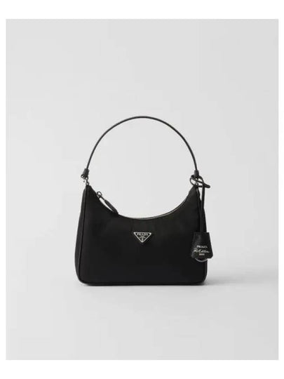 Re-Edition 2005 Silver Logo Re-Nylon Saffiano Mini Bag Black - PRADA - BALAAN 2