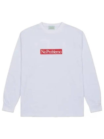 Aries Problem Supreme T Shirt White Long Sleeve - ARIES - BALAAN 1