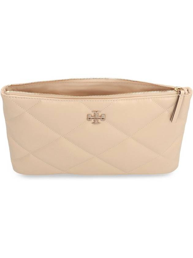 Kira Quilted Clutch Bag Beige - TORY BURCH - BALAAN 6