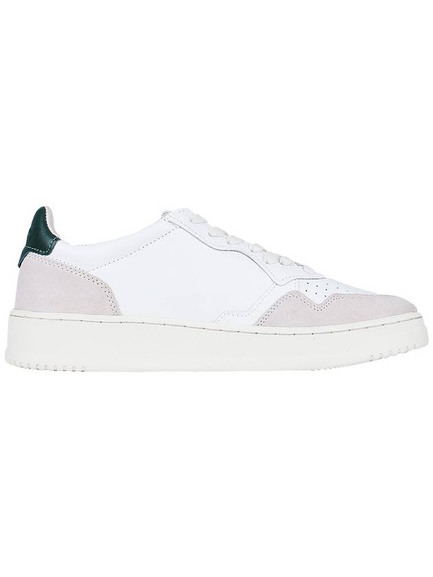 Medalist Leather Suede Green Tab Low Top Sneakers White - AUTRY - BALAAN 5