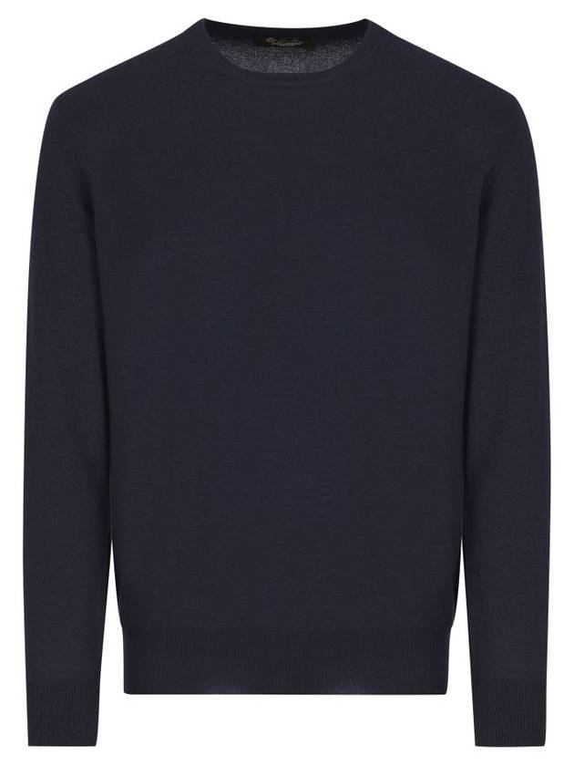 Men's Super Light Crew Neck Knit Top Navy - LORO PIANA - BALAAN 2