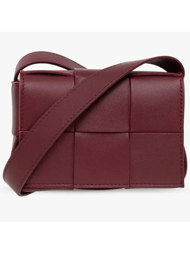 Intrecciato Cassette Small Cross Bag Burgundy - BOTTEGA VENETA - BALAAN 1