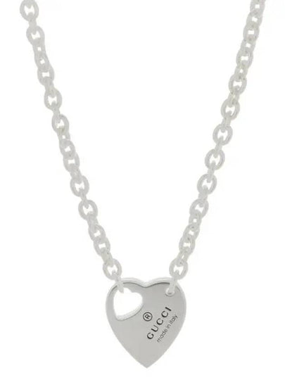 Trademark Chain Pendant Necklace Silver - GUCCI - BALAAN 2