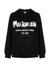 Graffiti Logo Hoodie Black - ALEXANDER MCQUEEN - BALAAN 2