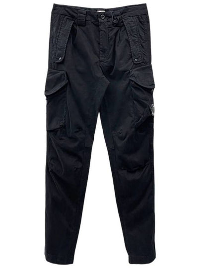 Lens Cargo Straight Pants Black - CP COMPANY - BALAAN 2