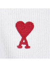 Red ADC Chain Stitch Heart Logo Knit Top Ivory - AMI - BALAAN 6