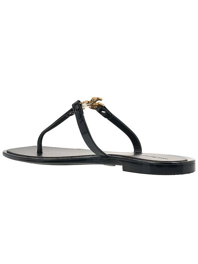 Roxanne Jelly Logo Flip Flops Black - TORY BURCH - BALAAN 4