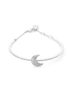 Sublima Moon Crystal Bangle Bracelet Silver - SWAROVSKI - BALAAN 3