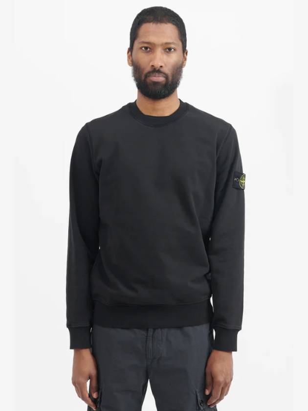 Wappen Patch Crew Neck Sweatshirt Black - STONE ISLAND - BALAAN 2