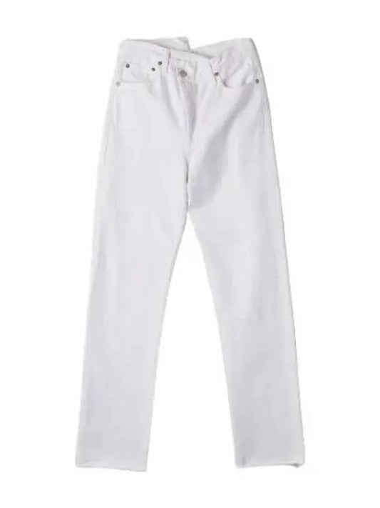 A Goldie Criss Cross Denim Pants White Jeans - AGOLDE - BALAAN 1