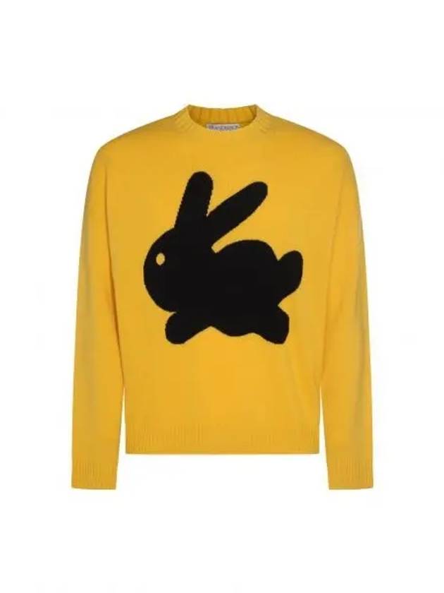 Bunny Print Wool Blend Knit Top Yellow - JW ANDERSON - BALAAN 2