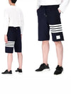 Cotton Loopback Knit Engineered 4-Bar Sweatshorts Navy - THOM BROWNE - BALAAN 2