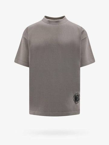 Cotton Silk Jersey Short Sleeve T-Shirt Brown - DIOR - BALAAN 1