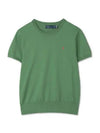 W Cotton Blend Short Sleeve Sweater Green - POLO RALPH LAUREN - BALAAN 1