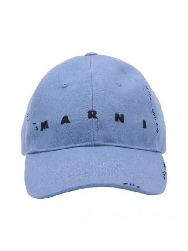 Embroidered Logo Ball Cap Azure - MARNI - BALAAN 2