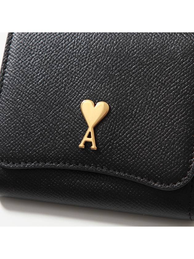 Heart Logo Paris Compact Wallet Black Unisex - AMI - BALAAN 5