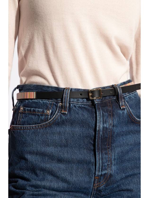 Striped Leather Belt W1A7614LSKSIG - PAUL SMITH - BALAAN 3