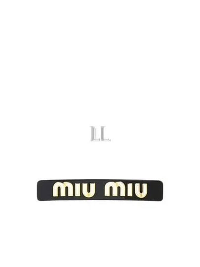 Plexiglas Metal Hair Clip Black - MIU MIU - BALAAN 2