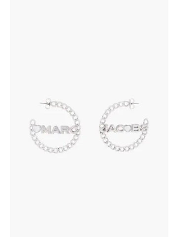 Chain Hoop Earrings CrystalSilver MBECS23007SVX - MARC JACOBS - BALAAN 1