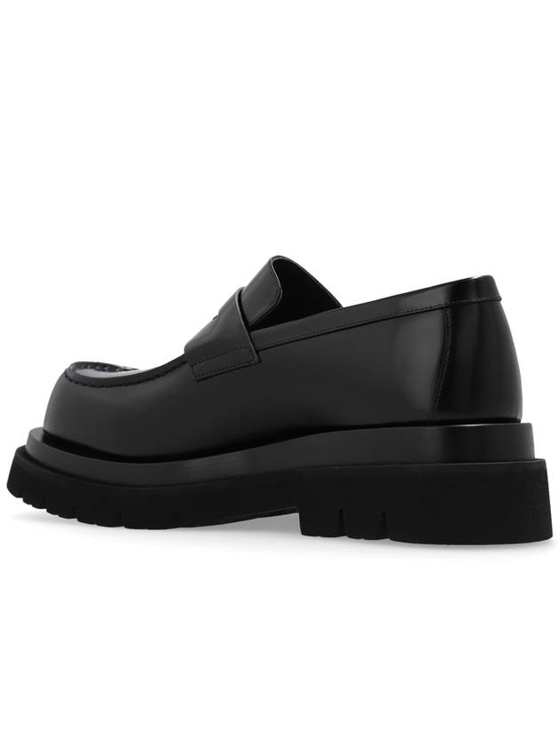 Lug Leather Loafers Black - BOTTEGA VENETA - BALAAN 6