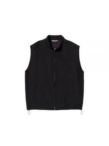 24 HIGH COUNT WOOL POPLIN VEST BLACK A24SV02WP - AURALEE - BALAAN 1