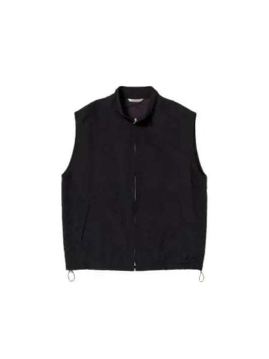 HIGH COUNT WOOL POPLIN VEST BLACK A24SV02WP high count wool poplin vest - AURALEE - BALAAN 1