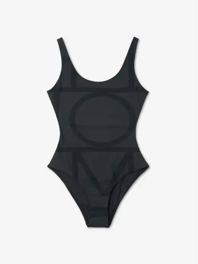 Monogram One-Piece Swimsuit Black - TOTEME - BALAAN 2