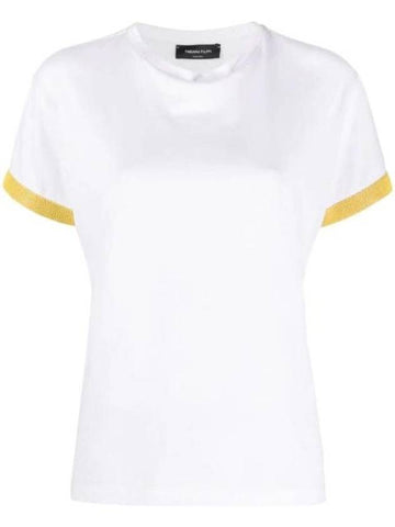 Embellished Trim Crewneck Short Sleeve T-Shirt - FABIANA FILIPPI - BALAAN 1