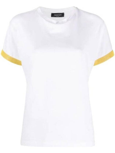 Embellished Trim Crewneck Short Sleeve T-Shirt - FABIANA FILIPPI - BALAAN 1