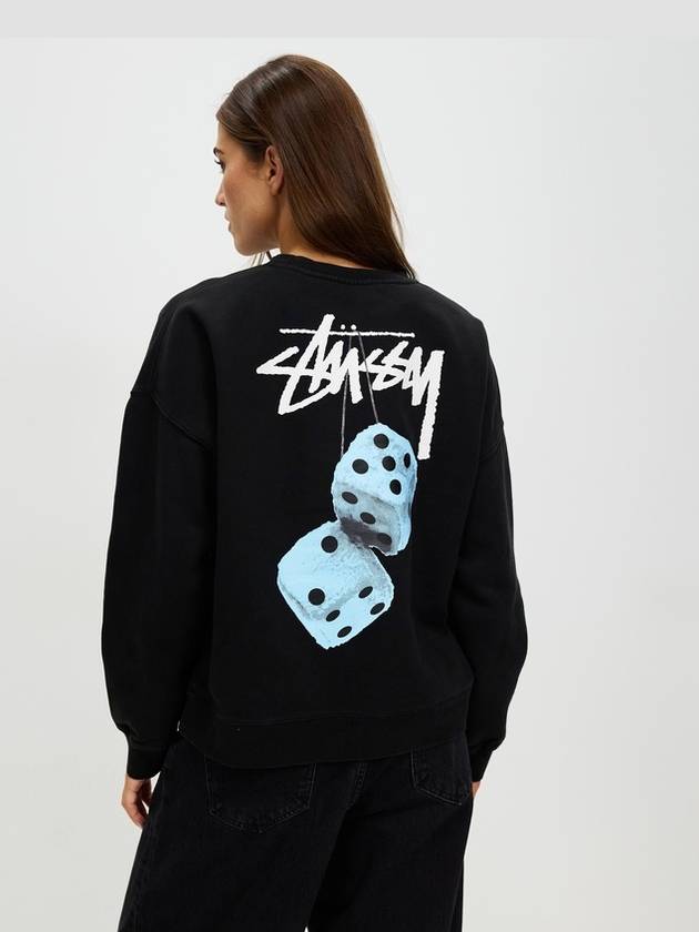 AU Australia FUZZY DICE Crew Sweatshirt ST124W2204 Black WOMENS - STUSSY - BALAAN 4