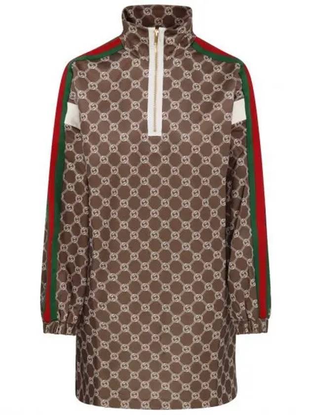 Interlocking G Technical Jersey Short Dress Olive Green - GUCCI - BALAAN 2