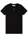 Embroided ORB Peru Short Sleeve T-Shirt Black - VIVIENNE WESTWOOD - BALAAN 4