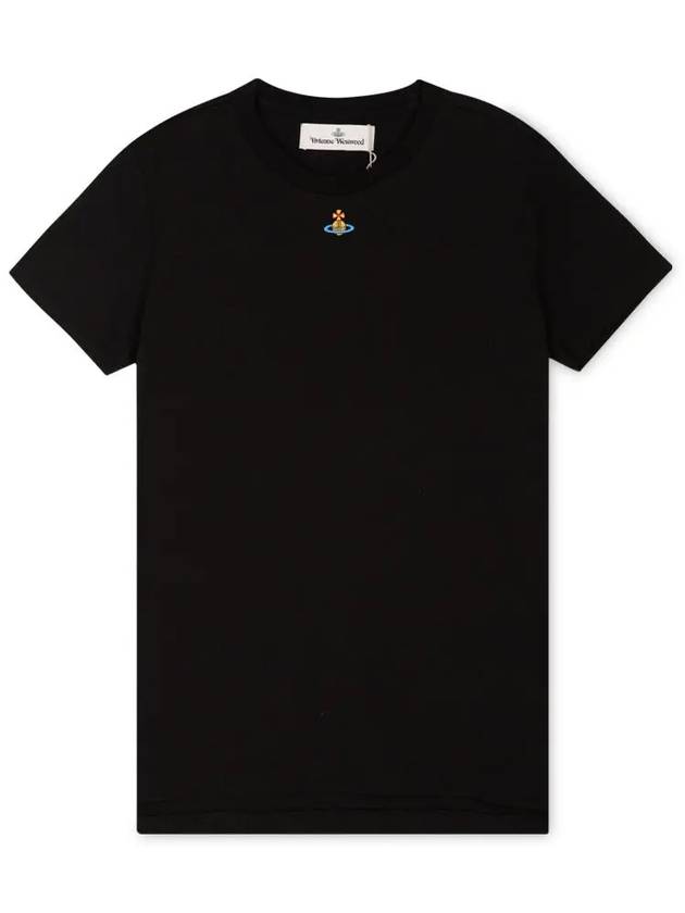 Embroided ORB Peru Short Sleeve T-Shirt Black - VIVIENNE WESTWOOD - BALAAN 4