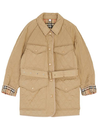 WoMen's Kemble Diamond Quilted Jacket Beige - BURBERRY - BALAAN 2