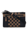 Hudson Checkerboard Logo Pebbled Leather Messenger Bag Black - MICHAEL KORS - BALAAN 2