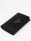 Saffiano Leather Card Wallet Black - PRADA - BALAAN 5