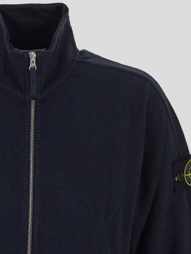 Old Effect Fleece Zip-Up Jacket Navy - STONE ISLAND - BALAAN 4