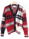 Donegal Tartan Check Cardigan - THOM BROWNE - BALAAN 2