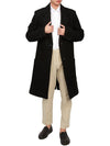 Two Button Wool Single Coat Black - AMI - BALAAN 7