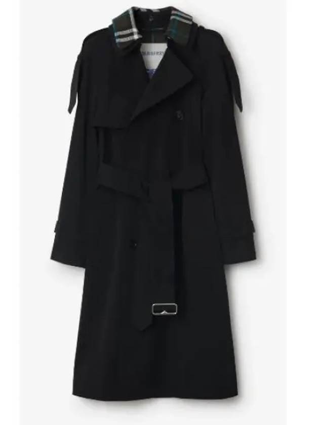 Double Breasted Short Trench Coat Black - BURBERRY - BALAAN 2