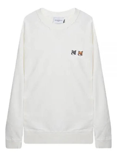 Double Fox Head Patch Classic Sweatshirt Ecru - MAISON KITSUNE - BALAAN 2