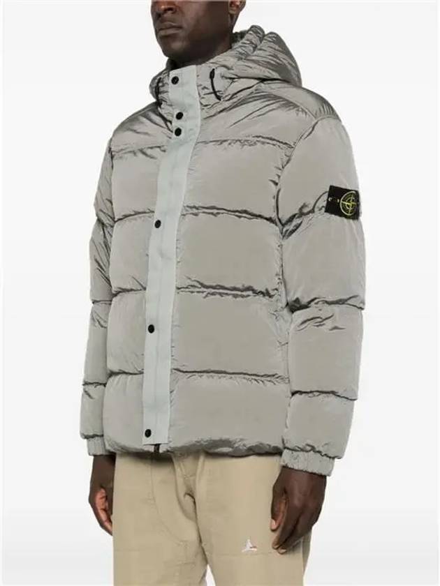 41419 Nylon Metal Econyl Hooded Down Jacket Grey - STONE ISLAND - BALAAN 10