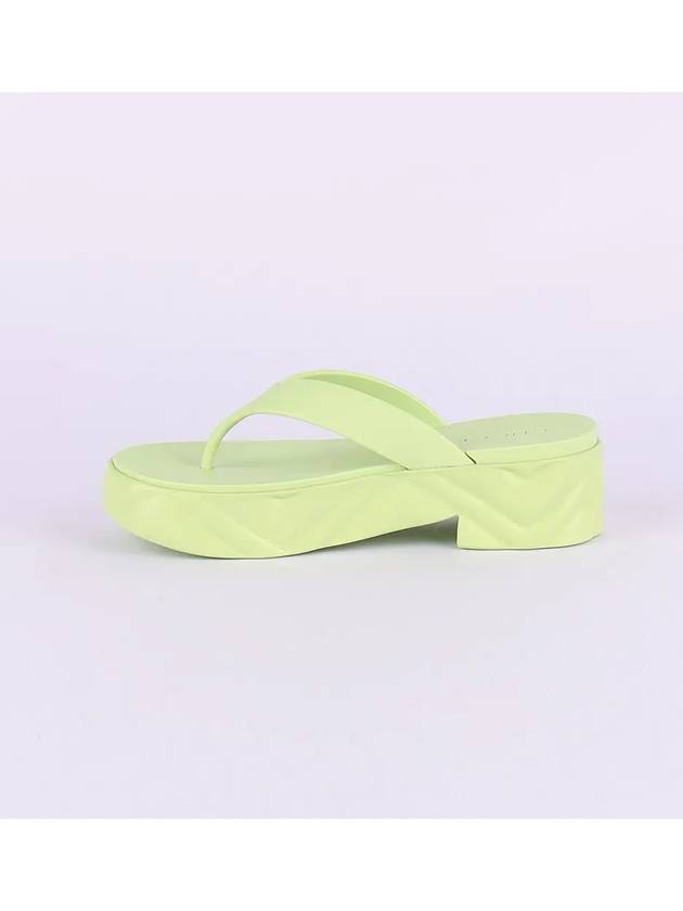 Women's Logo Thong Platform Flip Flops Green - GUCCI - BALAAN 4