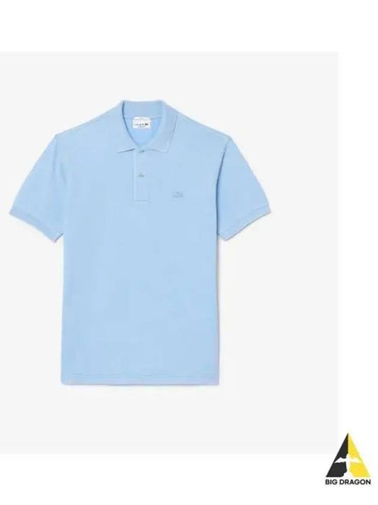 Men s Garment Dying Short Sleeve Polo Sky Blue - LACOSTE - BALAAN 1