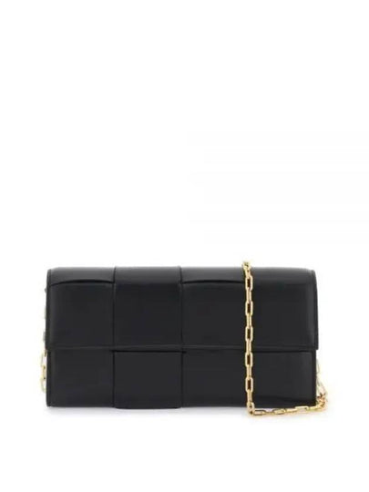 Intrecciato Chain Shoulder Bag Black - BOTTEGA VENETA - BALAAN 2